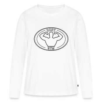 bodybuilder - Frauen Premium Bio Langarmshirt - Weiß - Vorne - Julia (174cm)