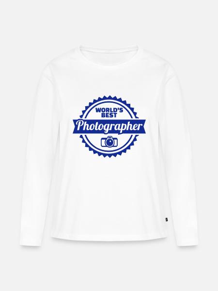 Fotograf - Frauen Premium Bio Langarmshirt - Weiß