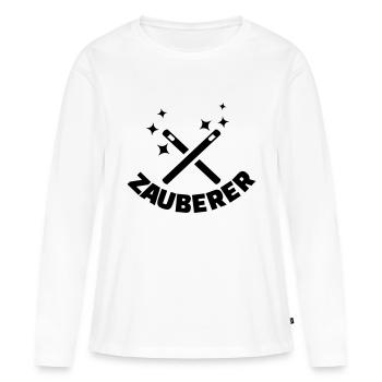 Zauberer - Frauen Premium Bio Langarmshirt - Weiß - Vorne - Julia (174cm)