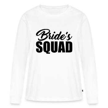 Bride's Squad - T-shirt manches longues Premium bio Femme - blanc - Devant - Julia (174cm)