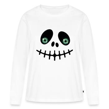 Fantôme mignon - T-shirt manches longues Premium bio Femme - blanc - Devant - Julia (174cm)
