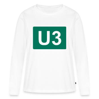Berlin U-Bahn U3 - Frauen Premium Bio Langarmshirt - Weiß - Vorne - Julia (174cm)