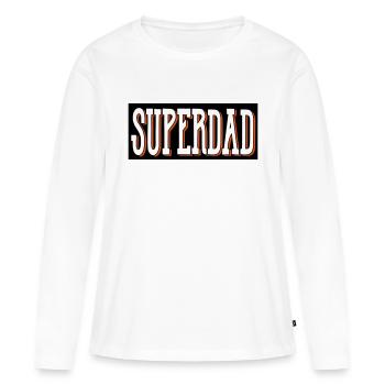 superdad papa meilleur - T-shirt manches longues Premium bio Femme - blanc - Devant - Julia (174cm)