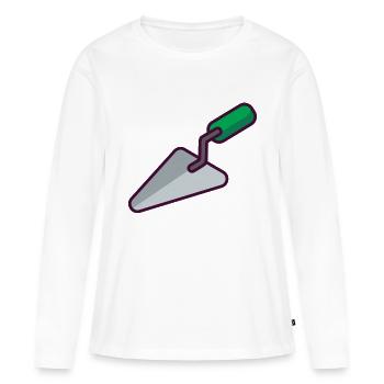 Brick trowel - Women's Premium Organic Long Sleeve Shirt - white - Front - Julia (174cm)