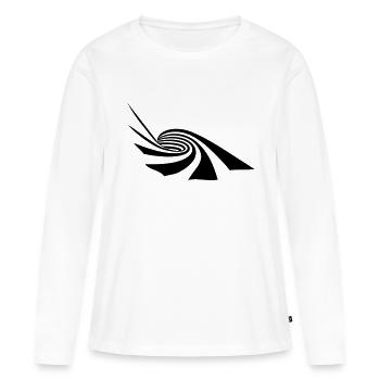 Spirale vectorielle - T-shirt manches longues Premium bio Femme - blanc - Devant - Julia (174cm)
