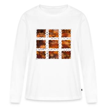 Automne - T-shirt manches longues Premium bio Femme - blanc - Devant - Julia (174cm)