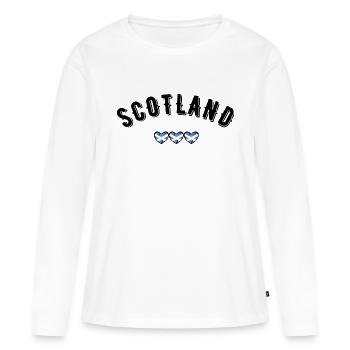 Schottland - Frauen Premium Bio Langarmshirt - Weiß - Vorne - Julia (174cm)