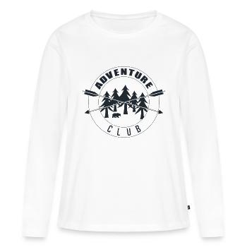 ADVENTURE CLUB ROUND - Women's Premium Organic Long Sleeve Shirt - white - Front - Julia (174cm)