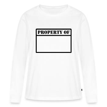 Property Of: (black) - Women's Premium Organic Long Sleeve Shirt - white - Front - Julia (174cm)