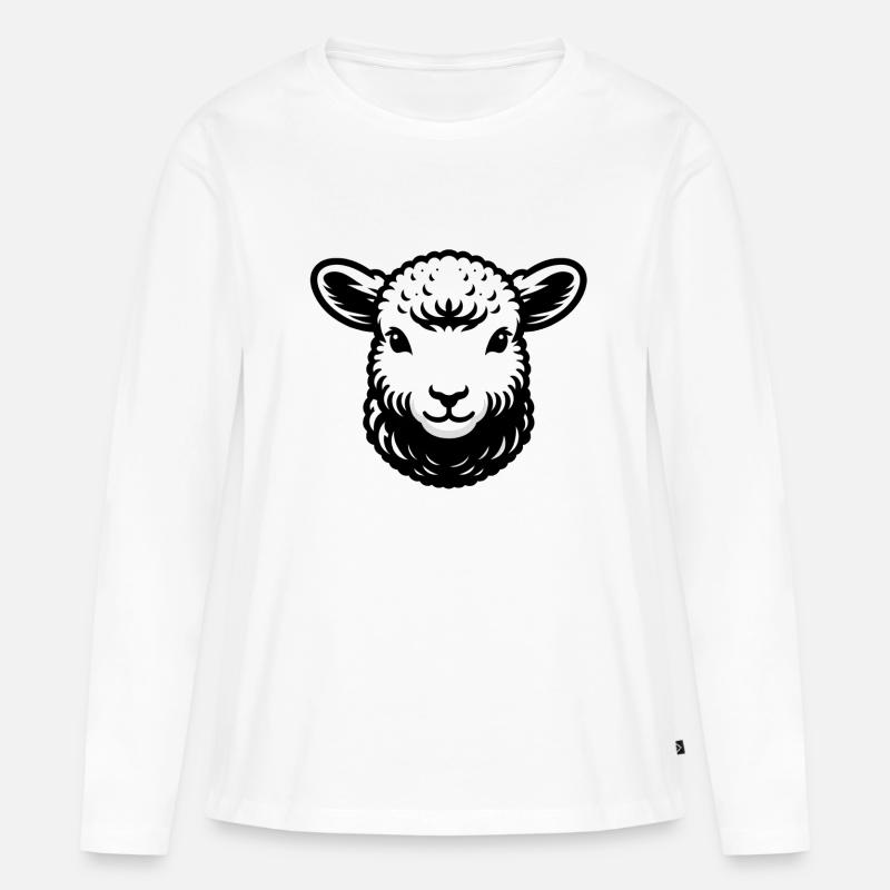 Schaf Lamm - Frauen Premium Bio Langarmshirt - Weiß