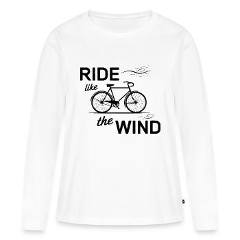 Fahren Sie wie der Wind - Frauen Premium Bio Langarmshirt - Weiß - Vorne - Julia (174cm)
