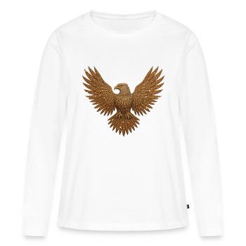 aigle scintillant - T-shirt manches longues Premium bio Femme - blanc - Devant - Julia (174cm)