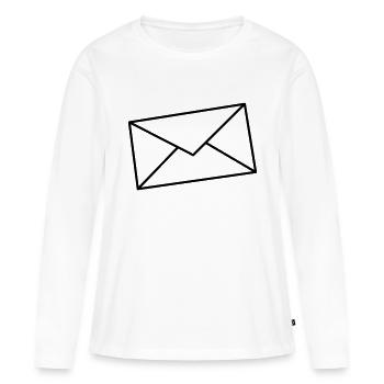 Lettre - T-shirt manches longues Premium bio Femme - blanc - Devant - Julia (174cm)