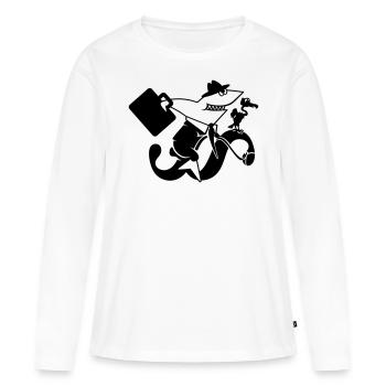 Paragraphe / Avocat Paragraphe (e 1c) - T-shirt manches longues Premium bio Femme - blanc - Devant - Julia (174cm)