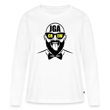 Enterrement de vie de garçon Crew Enterrement de vie de garçon - T-shirt manches longues Premium bio Femme - blanc - Devant - Julia (174cm)