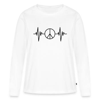 Peace Pulse - Frauen Premium Bio Langarmshirt - Weiß - Vorne - Julia (174cm)