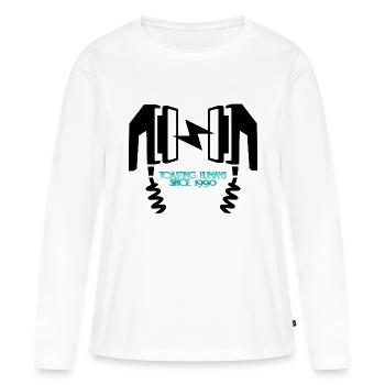 Défibrillateur toasting Humans since 1990 - T-shirt manches longues Premium bio Femme - blanc - Devant - Julia (174cm)