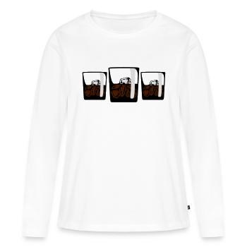 3 Drinks - Frauen Premium Bio Langarmshirt - Weiß - Vorne - Julia (174cm)