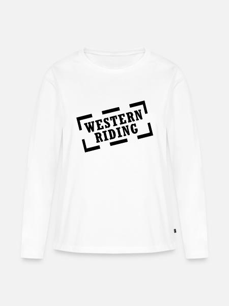 western riding - Frauen Premium Bio Langarmshirt - Weiß