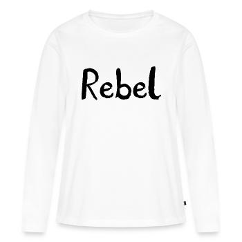Rebel Design - Women's Premium Organic Long Sleeve Shirt - white - Front - Julia (174cm)