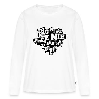 Es gibt nie nie nie einen anderen Verein - Frauen Premium Bio Langarmshirt - Weiß - Vorne - Julia (174cm)