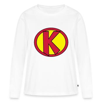 Super, Superheld, Superheldin, Hero, K - Women's Premium Organic Long Sleeve Shirt - white - Front - Julia (174cm)