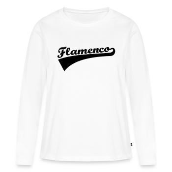 Flamenco - T-shirt manches longues Premium bio Femme - blanc - Devant - Julia (174cm)