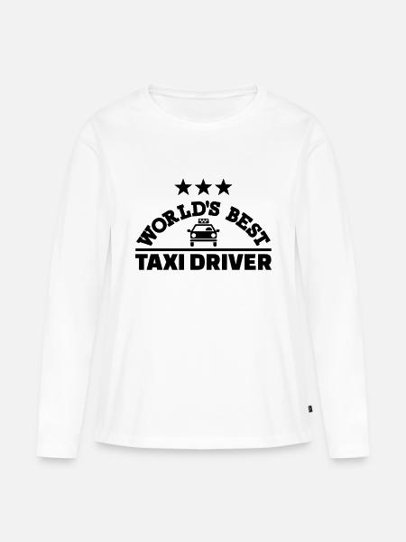 Taxifahrer - Frauen Premium Bio Langarmshirt - Weiß