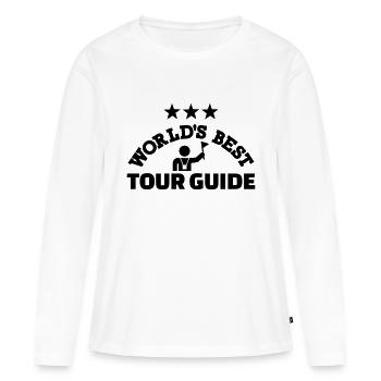 Tour guide - Women's Premium Organic Long Sleeve Shirt - white - Front - Julia (174cm)
