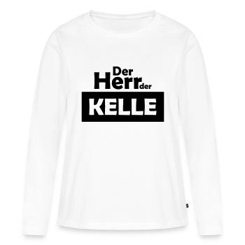 der herr der kelle - Frauen Premium Bio Langarmshirt - Weiß - Vorne - Julia (174cm)