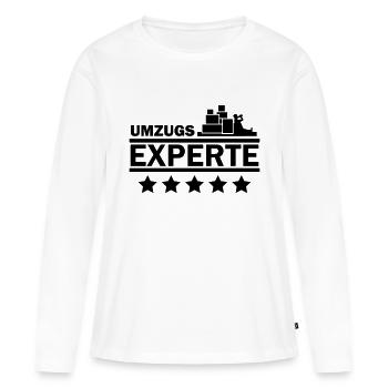 Umzugs Experte - Frauen Premium Bio Langarmshirt - Weiß - Vorne - Julia (174cm)