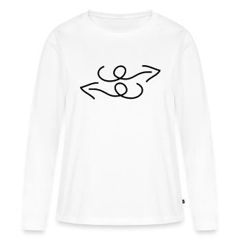 pfeile - Frauen Premium Bio Langarmshirt - Weiß - Vorne - Julia (174cm)