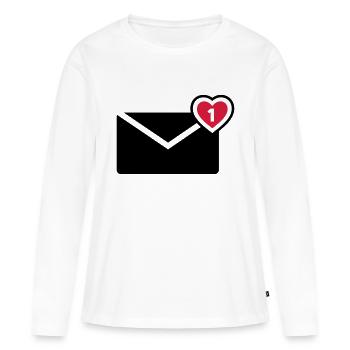 lettre - T-shirt manches longues Premium bio Femme - blanc - Devant - Julia (174cm)