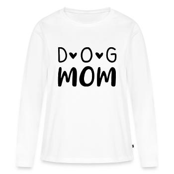 Dogmom - Frauen Premium Bio Langarmshirt - Weiß - Vorne - Julia (174cm)