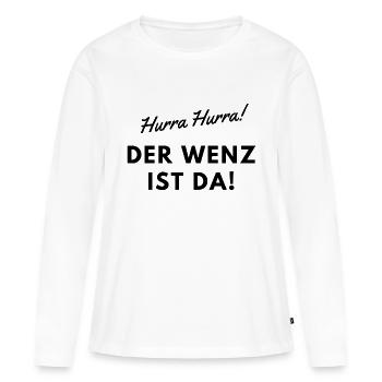 Les amis de tête de mouton - Hourra Hourra - le Wenz est là ! - T-shirt manches longues Premium bio Femme - blanc - Devant - Julia (174cm)