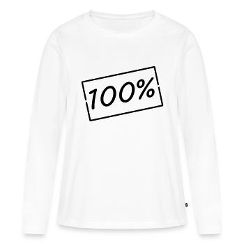 100 - T-shirt manches longues Premium bio Femme - blanc - Devant - Julia (174cm)
