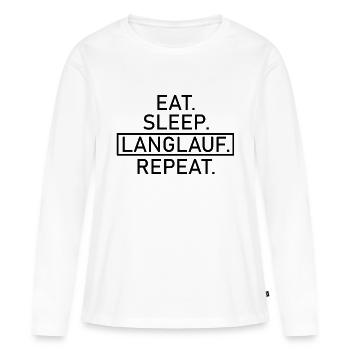 ski de fond ski de fond ski de fond - T-shirt manches longues Premium bio Femme - blanc - Devant - Julia (174cm)