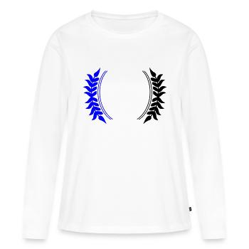 Wreath Symbol - Women's Premium Organic Long Sleeve Shirt - white - Front - Julia (174cm)