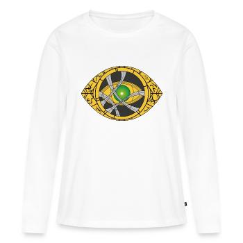 Œil d’Agamotto - T-shirt manches longues Premium bio Femme - blanc - Devant - Julia (174cm)