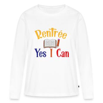 Back to school - Women's Premium Organic Long Sleeve Shirt - white - Front - Julia (174cm)