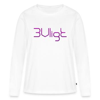 SMS chat langue fortifications anglais trois 3 trois - T-shirt manches longues Premium bio Femme - blanc - Devant - Julia (174cm)