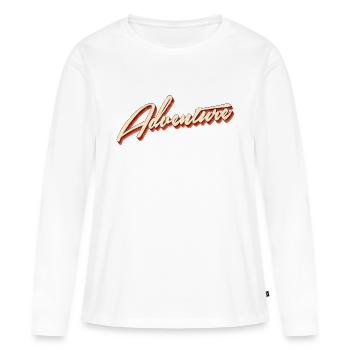 Aventure - T-shirt manches longues Premium bio Femme - blanc - Devant - Julia (174cm)