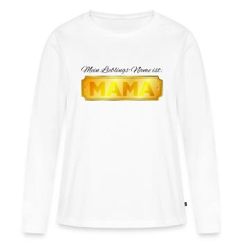 Mon nom préféré est MAMA - Cadeau de fête des mères - T-shirt manches longues Premium bio Femme - blanc - Devant - Julia (174cm)