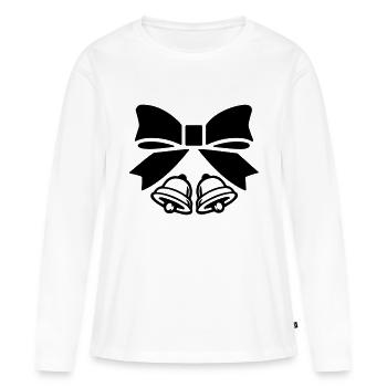Cloches - T-shirt manches longues Premium bio Femme - blanc - Devant - Julia (174cm)
