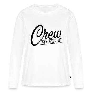 Membre d’équipage - T-shirt manches longues Premium bio Femme - blanc - Devant - Julia (174cm)