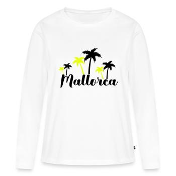 Majorque - T-shirt manches longues Premium bio Femme - blanc - Devant - Julia (174cm)