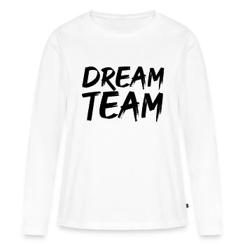 Équipe de rêve - T-shirt manches longues Premium bio Femme - blanc - Devant - Julia (174cm)