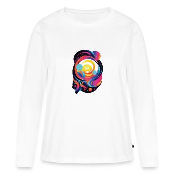 Abstrakte Kunst: Die Schönheit des Universums - Frauen Premium Bio Langarmshirt - Weiß - Vorne - Julia (174cm)