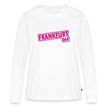 Frankfurt am Main - 069 - Phone Code - Women's Premium Organic Long Sleeve Shirt - white - Front - Julia (174cm)