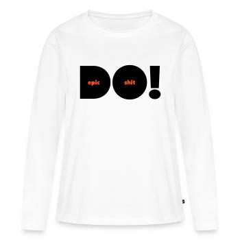 Do Epic Shit Alternative Bicolore - T-shirt manches longues Premium bio Femme - blanc - Devant - Julia (174cm)